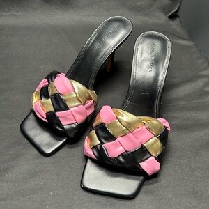 Marc Fisher Womens Draya Woven Leather Sexy Heels Size 10